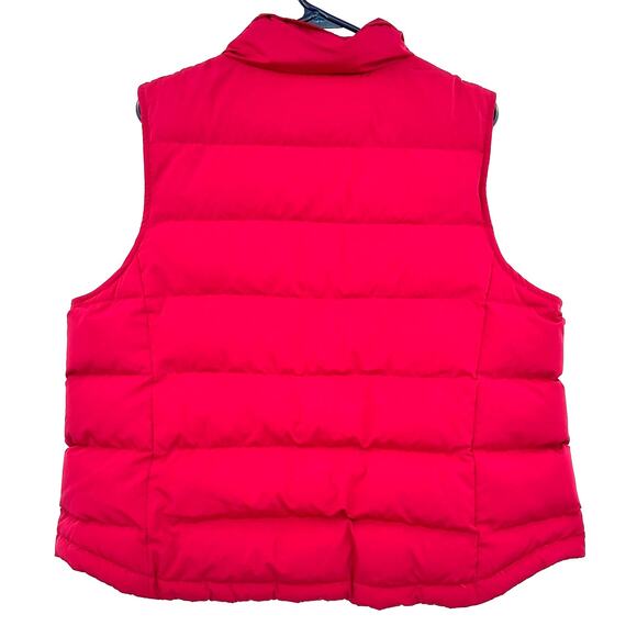 Talbots Size XL Petites Vest Red Puffy Down Insulated Winter Quilted Outerwear - Picture 2 of 5